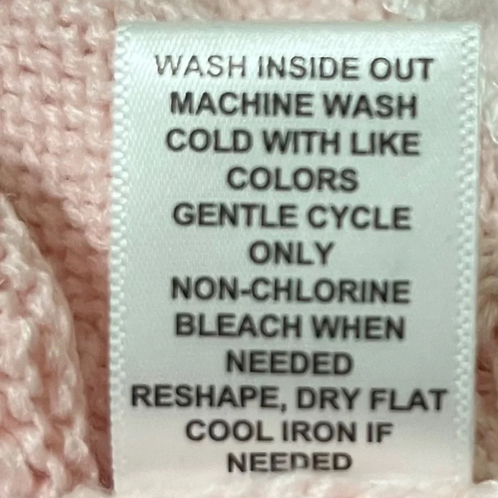 ELLE Women's Mock-layer Cable Knit Sweater; Pink; Size M - Picture 14 of 16